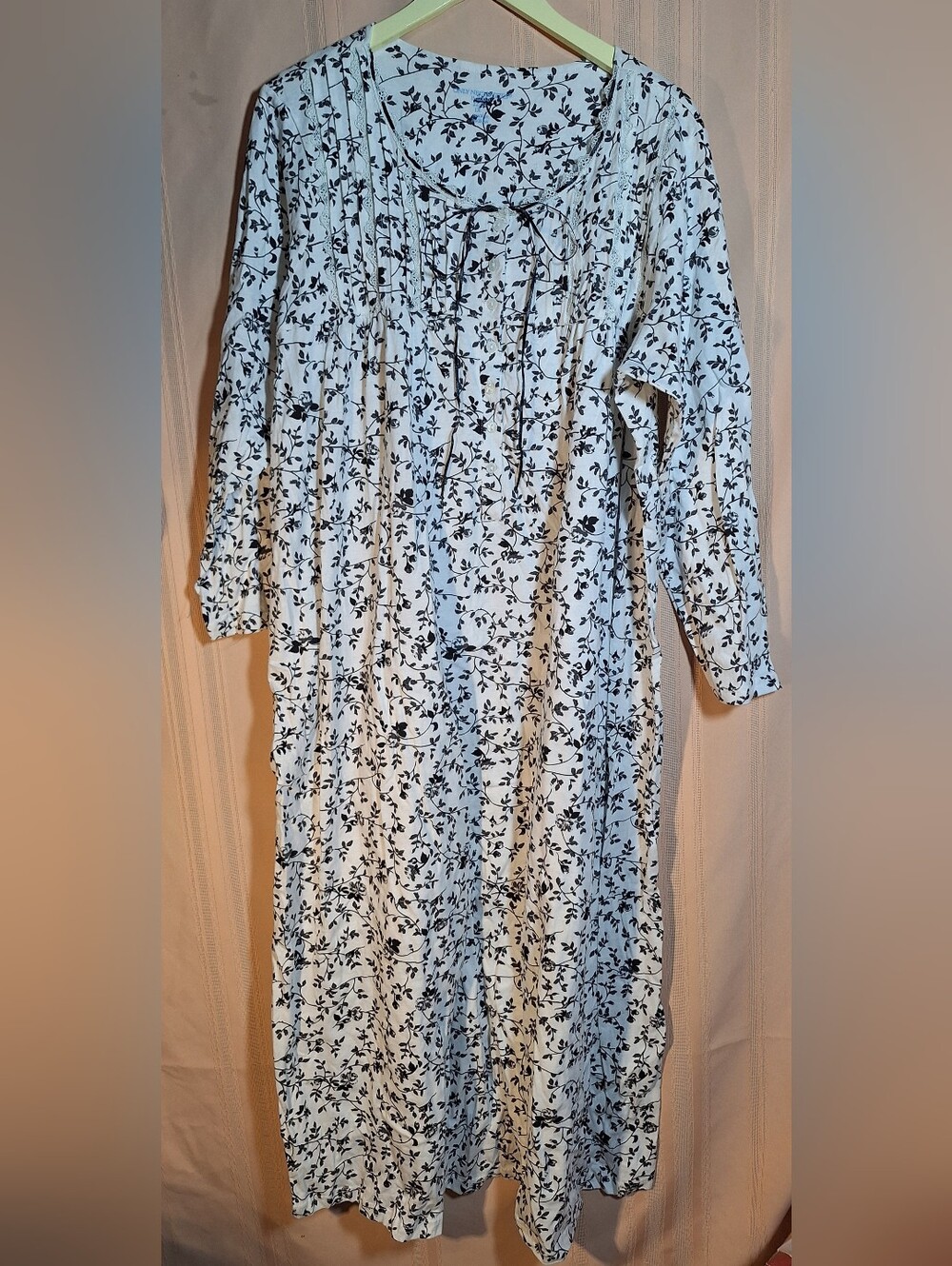 ONLY NECESSITIES White and Black Floral Sleep Dress